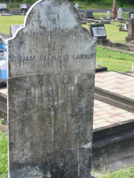 William Bernard GANNON,  | died 20 April 1913 aged 24 years;  | Appletree Creek cemetery, Isis Shire  | 