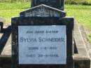 
Sylvia SCHNEIDER
B: 1 Jun 1910
D: 22 Jun 1948

Bethania (Lutheran) Bethania, Gold Coast
