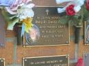 
Philip David ????,
died 18 Aug 1997 aged 79 years;
Bribie Island Memorial Gardens, Caboolture Shire
