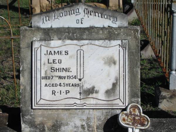 James Leo SHINE; 7 Nov 1954; aged 45  | Glamorgan Vale Cemetery, Esk Shire  | 
