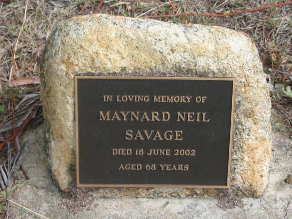 Maynard Neil SAVAGE  | 18 Jun 2002  | 68 yrs  |   | St Matthew's (Anglican) Grovely, Brisbane  | 