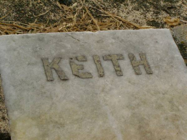 Keith WATTS,  | son brother,  | died 1 Aug 1948 aged 37 years;  | Killarney cemetery, Warwick Shire  | 