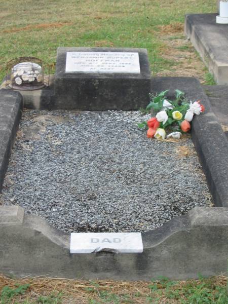 Benjamin Rupert HOFFMAN,  | dad,  | died 8 Sept 1958 aged 65 years;  | Killarney cemetery, Warwick Shire  | 