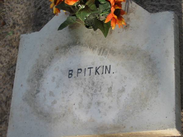 B. PITKIN;  | Lawnton cemetery, Pine Rivers Shire  | 