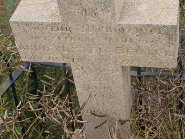 Annie Estel BEUTEL,  | died 24 March 1905 aged 14 months;  | Silverleigh Lutheran cemetery, Rosalie Shire  | 
