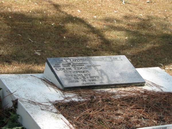 Colin Edgar Stephen STANLEY died 19 Mar 1979 aged 71 years,  | Tingalpa Christ Church (Anglican) cemetery, Brisbane  |   | 