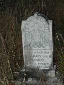 
Anna Mary Louise SCHULTZ
geb 2 Nov 1871
gest 14 Sep 1882
Vernor German Baptist Cemetery, Esk Shire 
