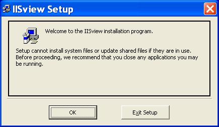Welcome to the IISView installation program