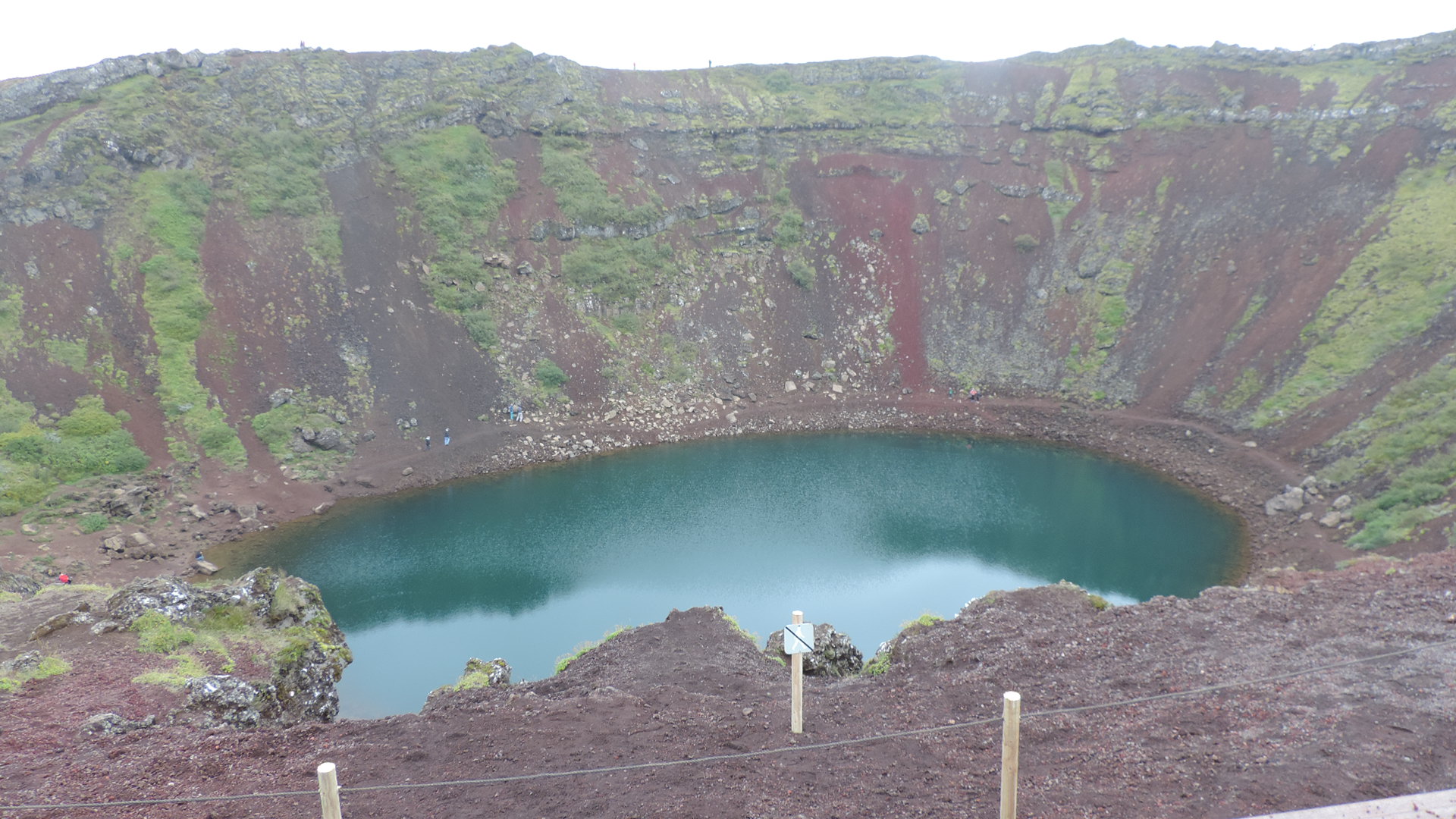 water filled crater at Kerid