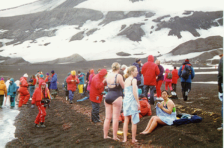 swimming on Deception Island