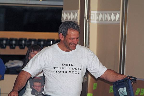 David Barbagallo, in his farewell T-shirt,  | DSTC Farewell Symposium, 28 July 2005  | 