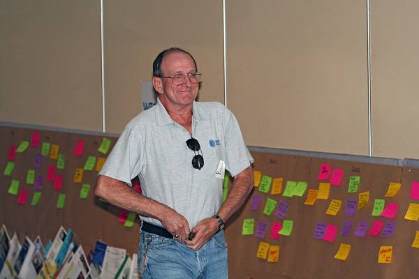 Ron Chernich, displaying a bit of modesty,  | DSTC Farewell Symposium, 28 July 2005  | 