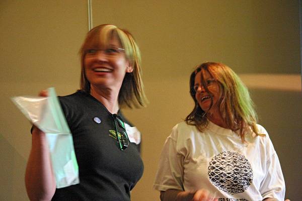 Naomi Andrew, Liz Armstrong, with more major prizes,  | DSTC Farewell Symposium, 28 July 2005  | 