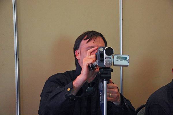Tony O'Hagen, man behind the video camera,  | DSTC Farewell Symposium, 28 July 2005  | 
