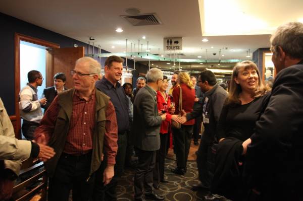 Foreground facing: David Abramson, Linda Bird  | 