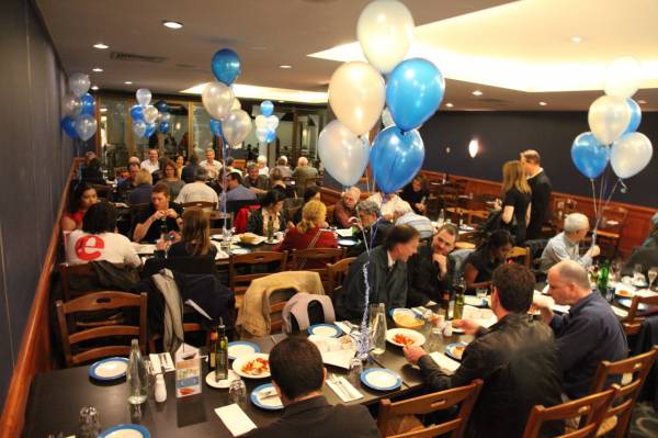 Everyone sitting down to eat  | 