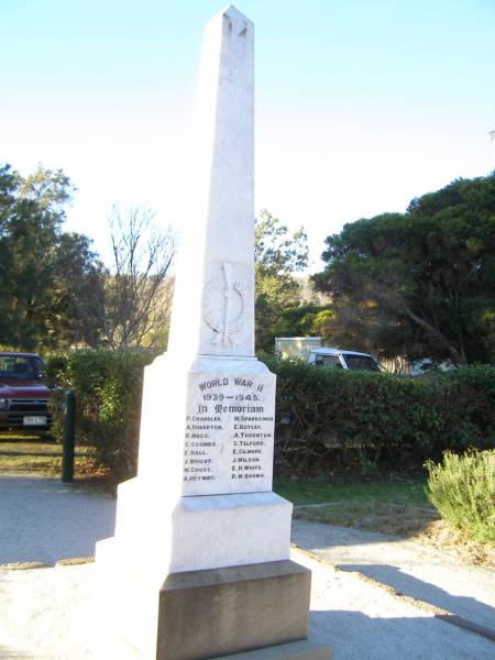 World War II Memorial in War memorial Allora, Warwick  | 