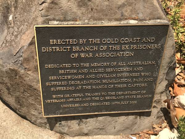 Ex prisioners of war  | Burleigh War Memorial, Gold Coast City  | 