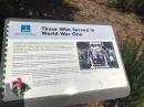 Those who served in World War One.  Graceville War Memorial (Sherwood Shire) 