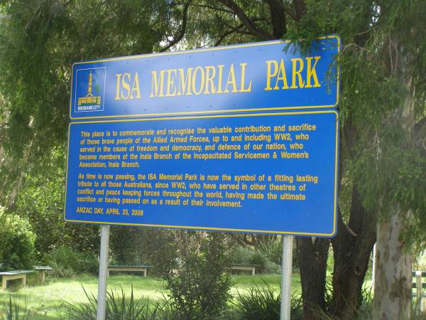 ISA Memorial Park, Inala Branch of Incapacitated Servicemen and Women's Association  |   | 