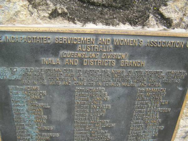 ISA Memorial Park, Inala Branch of Incapacitated Servicemen and Women's Association  |   | 