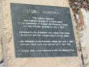 Historic Memorial This historic memorial was originally located on a traffic island at the intersection of Moggill and Brookfield Roads and was officially unveiled on July 3, 1920.  Subsequently the monument was raised three times to conform with the changing levels of the roads.  It was relocated to the Kenmore Village car park in 1969 and restoration work was carried out in April 1987.  In October, 1988 it was relocated to this new Memorial Park.   Kenmore (Moggill district) War Memorial 