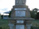 R ARBUTHNOT C AFFLECK H BARLOW A BRUNTON R BROWN C CLARKE Killarney War Memorial - Warwick Shire 