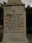 Theodor Julius KLAFFER. d: 11 Oct 1900, aged 25 Lyndoch war memorial, Barossa Valley, South Australia 