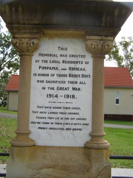 Pimpama and Ormeau War Memorial, Gold Coast  | 