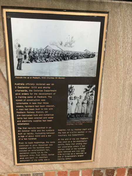 Redbank Army camp  |   | Redbank Memorial Park  |   |   | 