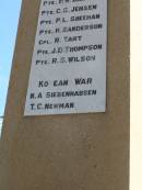 Korean War N.A. SIEBENHAUSEN T.C. NEWMAN Tannymorel war memorial, Warwick shire  