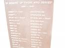 In memory of those who served 1939 - 1945  AISBETT D AISBETT J BAILEY W G BALSILLIE G F BEIN A BEST D G BEST M A BEST V R BIDSTRUP C J BIDSTRUP H BIDSTRUP M BIDSTRUP N M BODY F G BRANDT L P CALLAGHAN W A CHASE W F CHARLES A D CLARK G I CLYNE L G CONNELL J M CONNELL R J CONWAY D A COOPER J COSS M COUGHMAN E E  CREIGHTON R E CROOKSTON H R DRIEMEL M H EDMUNDS R C H EDWARDS E A EDWARDS F J FARDON R K FINDLAY A P GAMES A H GARDINER K L GEORGE M L GORMLEY E A GORMLEY L C GREEN H S GRIFFITH S HALL G M HALL W H HARS K F HICKEY D HILL E A HILL G W HOLDEN A HUNT J P HURSE A G  War Memorial Hall Warra, Wambo Shire  