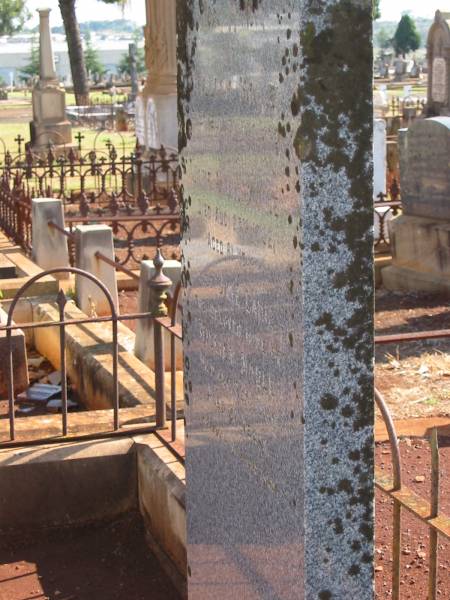 Jane  | 25 Aug 1932?  | aged 61  |   | Jane La?G  | ? MAULE  | Aug  | aged 81?  |   | Drayton and Toowoomba Cemetery  |   | 