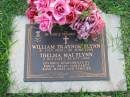 
William Traynor FLYNN
B: 31 Jul 1909
D: 20 Jun 1999

Thelma Mai FLYNN
B:  2 Oct 1915
D: 30 Oct 1999

(remembered Errol, Brian, Margaret, Kaye, Maree)

Albany Creek Cemetery, Pine Rivers

