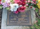 Alfons HAHNEFELD B: 13 Sep 1932 D:  2 Mar 2001 wife - Rosemarie children - Angelika, Knuth, Bianca  Albany Creek Cemetery, Pine Rivers  