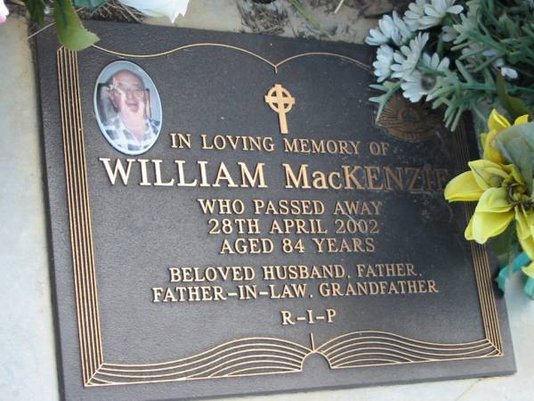 William MacKENZIE  | 28 Apr 2002  | aged 84  |   | Albany Creek Cemetery, Pine Rivers  |   | 
