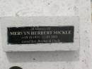 
Eric Henry MICKLE,
father,
died 4 Sept 1948 aged 46 years;
Elizabeth May MICKLE,
mother,
died 4 Nov 1984 aged 86 years;
Elvy Myrtle MICKLE,
sister,
2-12-1929 - 16-11-1992;
Mervyn Herbert MICKLE,
19-10-1935 - 12-03-2003,
son brother uncle;
Appletree Creek cemetery, Isis Shire
