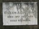 Eileen A. GOLDRING, died 4 Dec 1953 aged 63 years; Appletree Creek cemetery, Isis Shire 