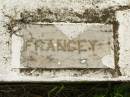 
David FRANCEY,
baby;
Appletree Creek cemetery, Isis Shire
