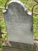 Roderick Douglas, only son of R. & L. DINGWALL, died 27 Oct 1899 aged 6 months; Appletree Creek cemetery, Isis Shire 