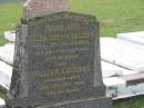 
Mary Ann Elizabeth COUZENS,
wife of William COUZENS,
aunt,
died 30? Nov 1948? aged 93 years;
William COUZENS,
husband uncle,
died 29 June 1948 aged 94 years;
Appletree Creek cemetery, Isis Shire
