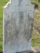 
Alfred James HOLLIDAY,
son,
born 1 Feb 1903,
died 4 Dec 1916;
Appletree Creek cemetery, Isis Shire
