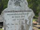 
George Edmounds COCKING,
died from injuries 26 March 1900 aged 19 years;
Appletree Creek cemetery, Isis Shire
