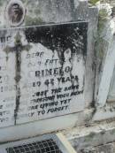 
Lorenzo CRIMELO,
husband father,
died 23 Nov 1933 aged 42 years;
Appletree Creek cemetery, Isis Shire
