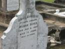 
William BOYES,
husband,
died 2 July 1934 aged 75 years;
Appletree Creek cemetery, Isis Shire
