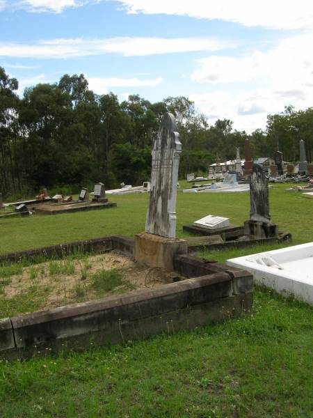 Ellen WALKER,  | died 12 March 1906 aged 28 years;  | David TODD,  | died 21 Feb 1918 aged 75 years;  | Rachel,  | wife,  | died 16 Aug 1922 aged 82 years;  | Appletree Creek cemetery, Isis Shire  | Appletree Creek cemetery, Isis Shire  | 