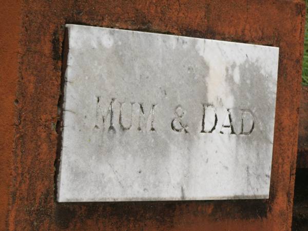 mum & dad;  | Appletree Creek cemetery, Isis Shire  | 