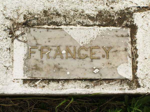 David FRANCEY,  | baby;  | Appletree Creek cemetery, Isis Shire  | 