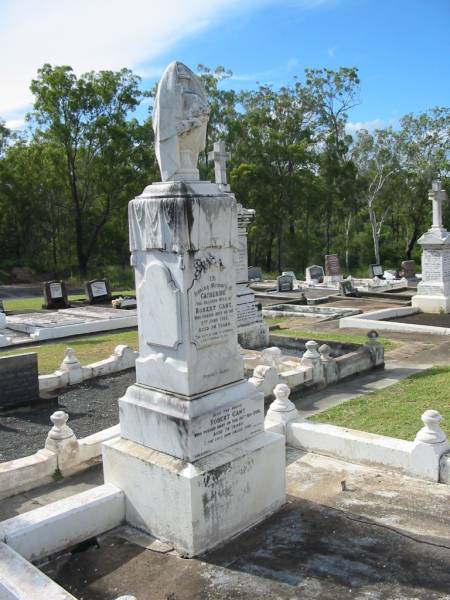 Catherine,  | wife of Robert GANT,  | died 2 June 1913 aged 56 years;  | Robert GANT,  | died 24 May 1926 aged 74 years;  | Appletree Creek cemetery, Isis Shire  | 