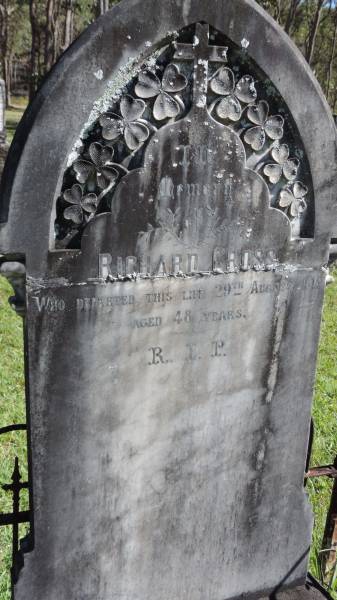 Richard CROSS  | d: 29 Aug 1911 aged 48  |   | Atherton Pioneer Cemetery (Samuel Dansie Park)  |   | 